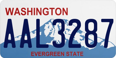 WA license plate AAL3287