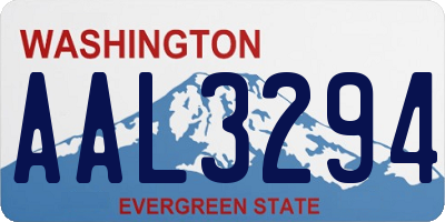 WA license plate AAL3294
