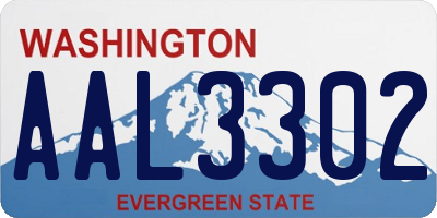 WA license plate AAL3302