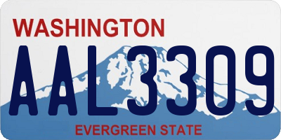 WA license plate AAL3309