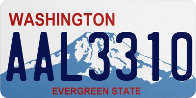WA license plate AAL3310