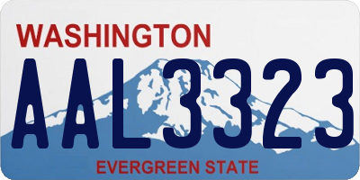 WA license plate AAL3323