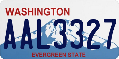 WA license plate AAL3327