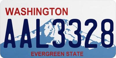 WA license plate AAL3328