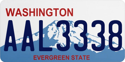 WA license plate AAL3338