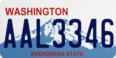 WA license plate AAL3346
