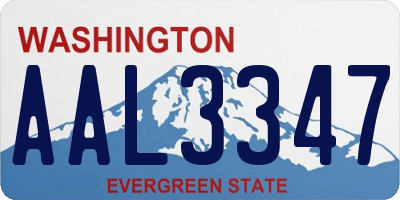 WA license plate AAL3347