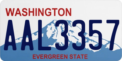 WA license plate AAL3357