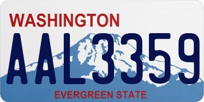 WA license plate AAL3359