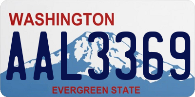 WA license plate AAL3369