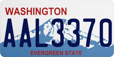 WA license plate AAL3370