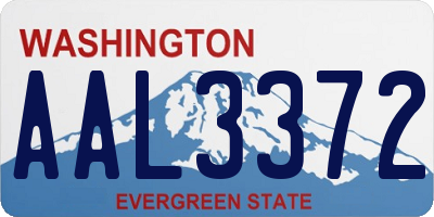 WA license plate AAL3372