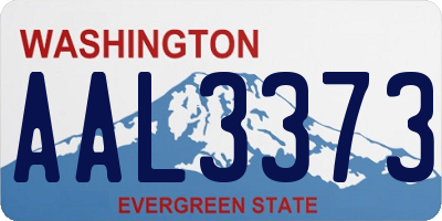 WA license plate AAL3373