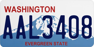 WA license plate AAL3408
