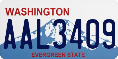 WA license plate AAL3409