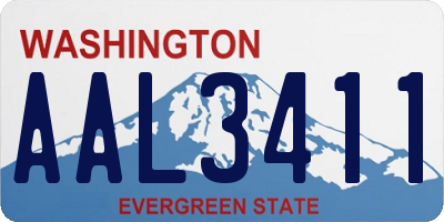 WA license plate AAL3411