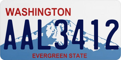 WA license plate AAL3412