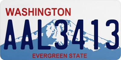 WA license plate AAL3413