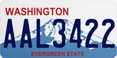 WA license plate AAL3422