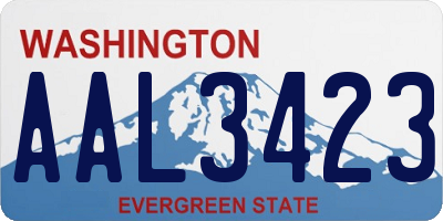 WA license plate AAL3423