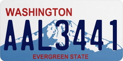 WA license plate AAL3441