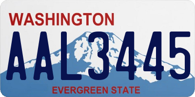 WA license plate AAL3445