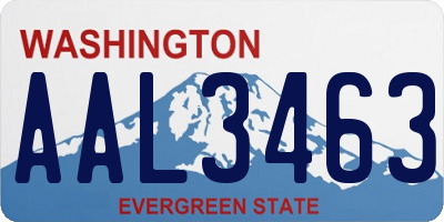 WA license plate AAL3463