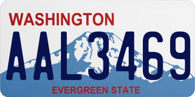 WA license plate AAL3469