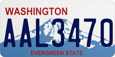 WA license plate AAL3470