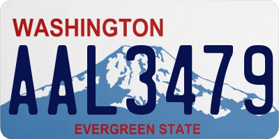 WA license plate AAL3479