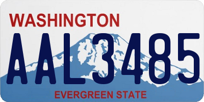 WA license plate AAL3485