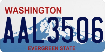 WA license plate AAL3506