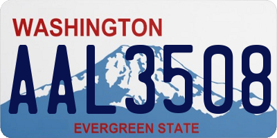 WA license plate AAL3508