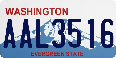 WA license plate AAL3516