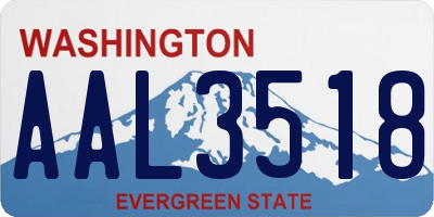 WA license plate AAL3518