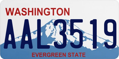 WA license plate AAL3519