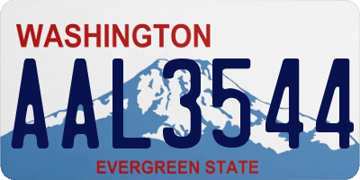 WA license plate AAL3544