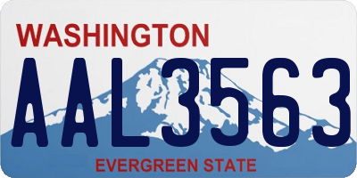 WA license plate AAL3563