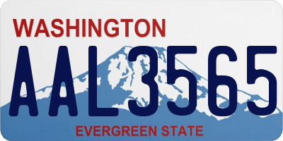 WA license plate AAL3565