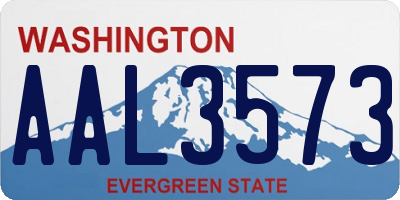 WA license plate AAL3573