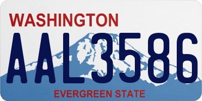WA license plate AAL3586