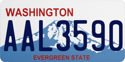 WA license plate AAL3590