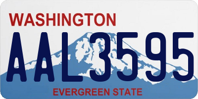 WA license plate AAL3595
