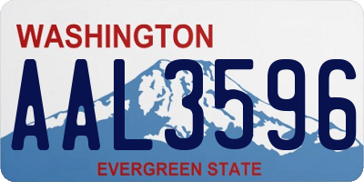 WA license plate AAL3596