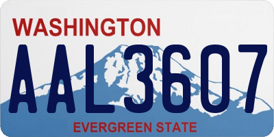 WA license plate AAL3607