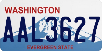 WA license plate AAL3627