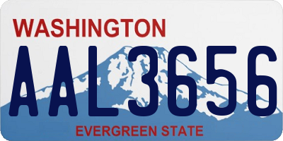 WA license plate AAL3656