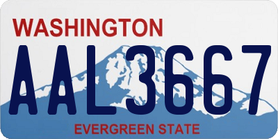 WA license plate AAL3667