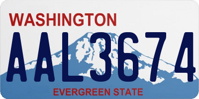 WA license plate AAL3674