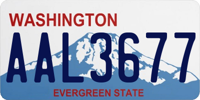 WA license plate AAL3677